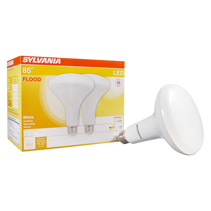 Sylvania BR40 LED Flood Light Bulb, 85W=13W, Dimmable, 900 Lumens, 3000K, Warm White - 2 Pack (40338)