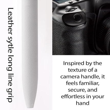 Pentel Oil Based Ballpoint Pen, Calme 0.5mm, Grayish, White, Black Ink, 10 Count BXA105W-A