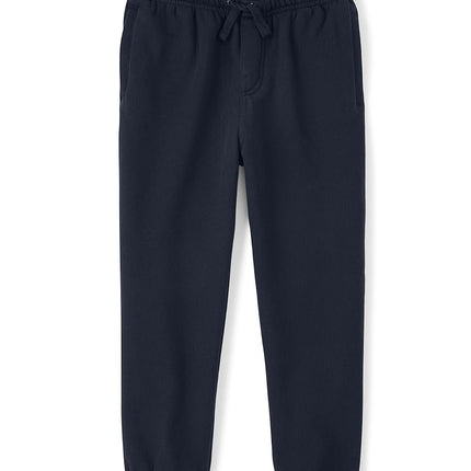 Gymboree Boys' and Toddler Fleece Jogger Sweatpants, Navy, 12