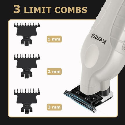 KEMEI PG2299 Professional Cordless Hair and Beard Trimmer, Gray