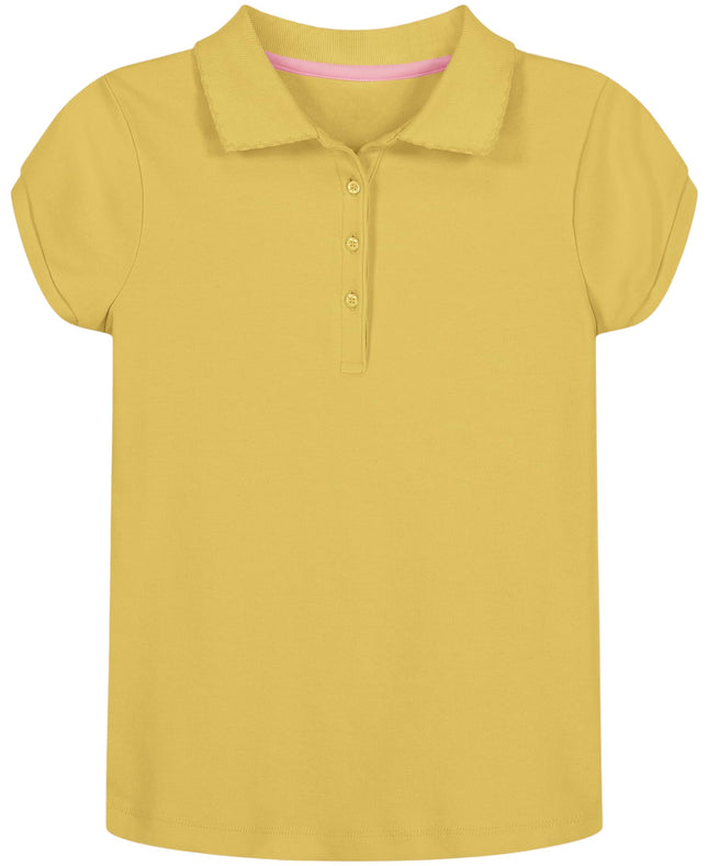 Nautica Girls' School Uniform Short Sleeve Polo Sh
