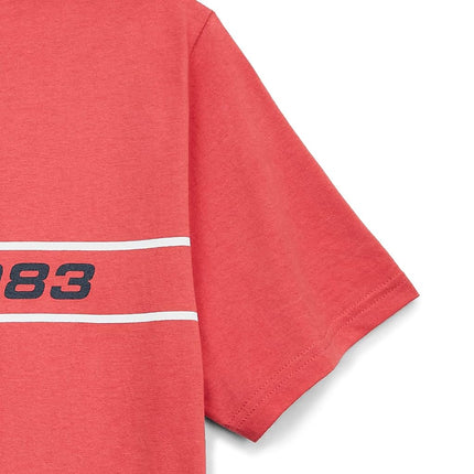 Nautica Men's Short Sleeve 100% Cotton Nautical Series Graphic Tee Polo Shirt, Sailor Red, Large