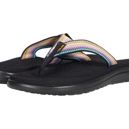 Teva Women's Voya Flip Flop, Antiguous Black Multi