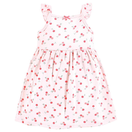 Hudson Baby Baby Girls' Cotton Dresses, Cherry Sweet, 6-9 Months