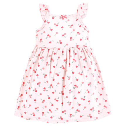 Hudson Baby Baby Girls' Cotton Dresses, Cherry Sweet, 6-9 Months
