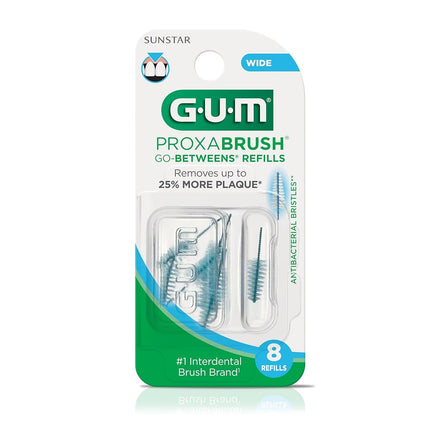 Recambios para cepillos interdentales Gum Proxabrush Go-Betweens, ancho, 8 unidades (paquete de 6)