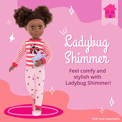 Glitter Girls 14-Inch Doll Clothes, Ladybug Shimmer Pajama Outfit, Outfits