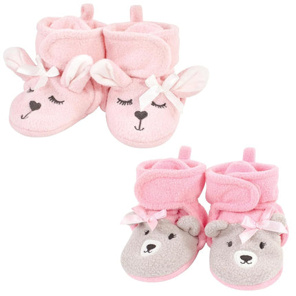 Hudson Baby Botitas de lana acogedoras unisex, conejito/oso, 18-24 meses, infantil