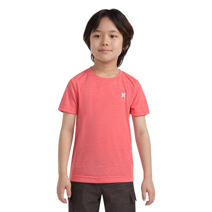 Camiseta básica suave Hurley para niños, diseño de nube Slub, coral descolorido, 5