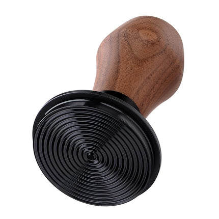 Normcore 53.3mm Espresso Coffee Tamper V4 - Spring Loaded Tamper with Titanium PVD Coating Ripple Base -15lb / 25lb / 30lbs Replacement Springs, Genuine American Walnut Handle