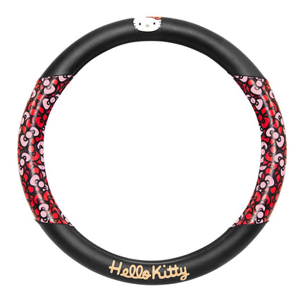 Sanrio Hello Kitty Bows Car Steering Wheel Cover, Universal Fit Cute Car Accessories for Women Styli