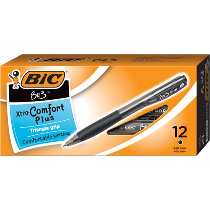 Bolígrafos retráctiles BIC (BU311BK), negros