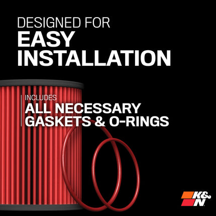 K&N Premium Oil Filter: 20,000 Mile Engine Protection, High Capacity/High Efficiency: Compatible with 2016-2023 FORD/LAND ROVER: (See Product Description for Select Models) HP-7043
