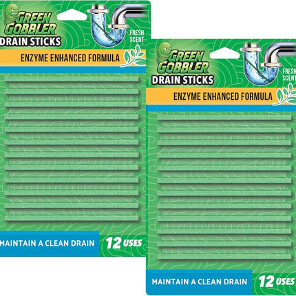 Green Gobbler BIO-FLOW Drain Strips - 6 Strip Canister (Drain Cleaner & Deodorizer)