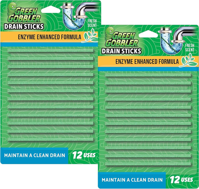 Green Gobbler BIO-FLOW Drain Strips - 6 Strip Canister (Drain Cleaner & Deodorizer)