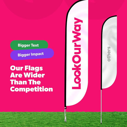 LookOurWay Dark Green Feather Flag, 12'