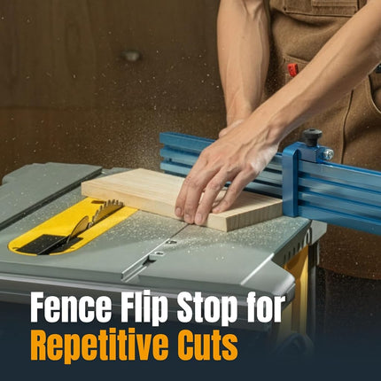 POWERTEC 3" Fence Flip Stop for Table Saw, Miter Saw, and Drill Press, T Track Accessories for Woodworking, 1PK (71367)