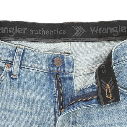 Wrangler Authentics Men's Regular Fit Comfort Flex Waist Jean, Chalk Blue, 42W x 32L