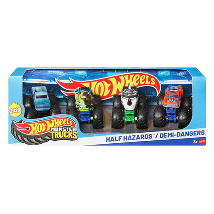 Hot Wheels Monster Trucks Half Hazards Multipack of 4