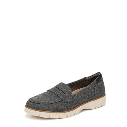 Dr. Scholl's Shoes Women's Nice Day Loafer, Charcoal Wool, 4 UK