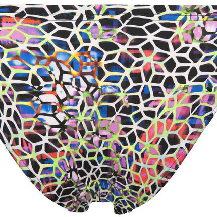ARENA Women's Rulebreaker Free Brief Bikini Bottoms Athletic Sport Swimsuit, Mosaic, XS