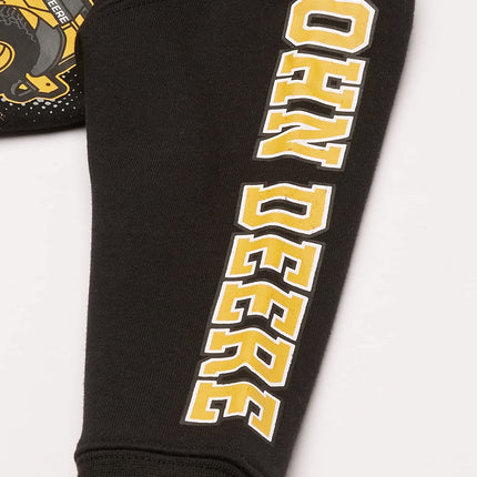 Sweat-shirt à capuche polaire zippé devant pour bébé et jeune enfant John Deere Tractor - noir - 2 ans