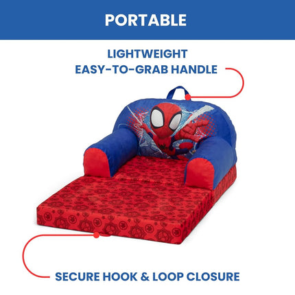 Delta Children Cozee Buddy Flip-Out Kids Chair, Spidey and His Amazing Friends
