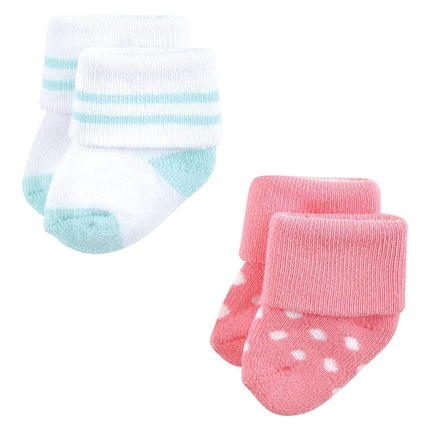 Hudson Baby Calcetines de Felpa y Algodón Rico para Recién Nacidas, Fresa, Paquete de 12, 6-12 Meses