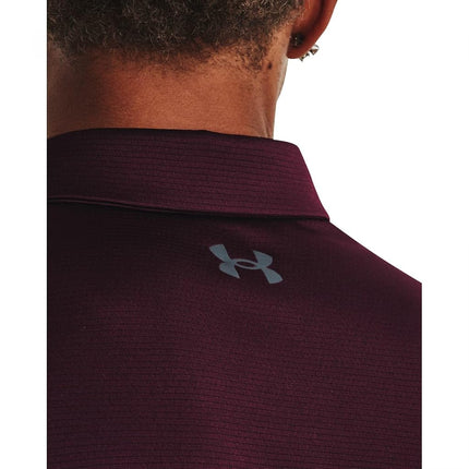 Men's Tech Polo Shirt Dark Maroon/Pitch Gray XS XS