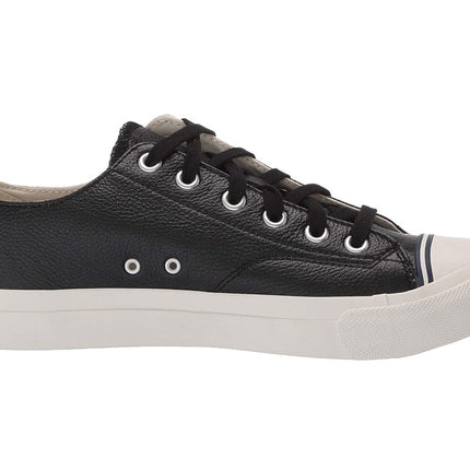 Keds Men's Royal Lo Lace Up Fashion Sneaker, Black Leather, 3 UK