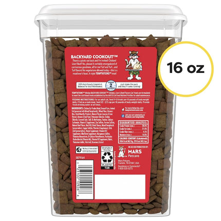 Temptations MixUps Backyard Cookout Flavor Crunchy and Soft Cat Treats, 16 oz. Tub