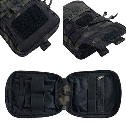 EXCELLENT ELITE SPANKER Molle Admin Pouch Military Utility Tool Pouch EDC Molle Pouchs Gadget Waist Bags (Multicam Black)