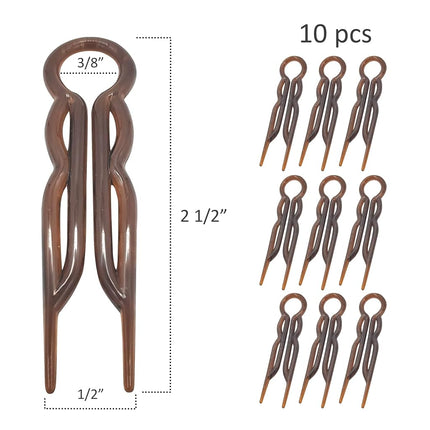 Good Hair Days Hair Pins - Plastic, U-shaped Magic Grip Hairpins, Strong Durable Pins For Fine, Thick & Long Hair, Hair Styling Accessories, Set of 20 (Black)