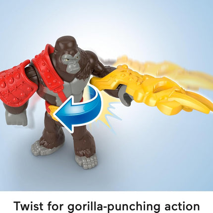 Imaginext Army Toy Figure Set, Boss Level Army Pack 9-Pieces Gorilla Versus Monkey with Accessories for Preschool Pretend Play, Ages 3-8 Years, HML57