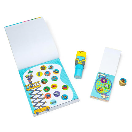 Melissa & Doug Sticker WOW Stamper & Activity Pad − Bulldozer | Book & Travel Toys for Children | Age 3+