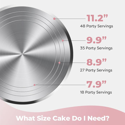 Kootek 12" Pink Aluminum Alloy Cake Turntable, Cake Stand for Decorating