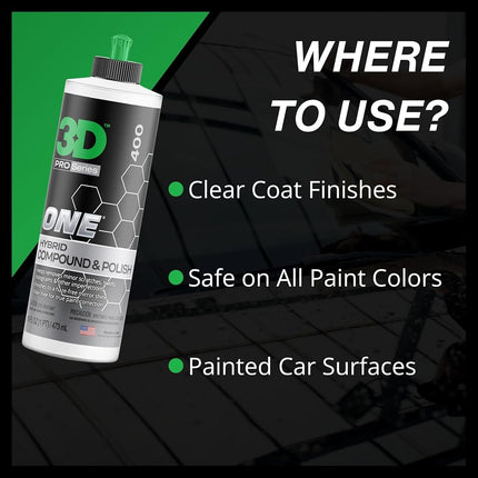 3D One - Professional Cutting, Polishing, and Finishing All-in-One Compound (8oz)