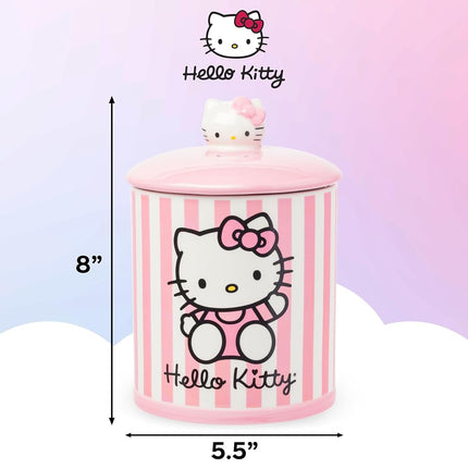 Silver Buffalo Sanrio Hello Kitty Pink Ceramic Cookie Snack Jar (Medium)