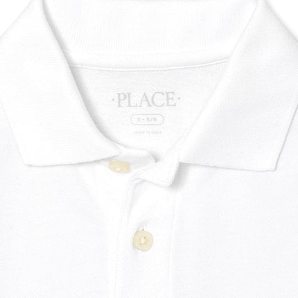 The Children's Place Boys Short Sleeve Pique Polo Shirt, White 2 Pack, Small US, White 2 Pack, Small