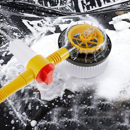 Abizarch Auto Rotating Car Wash Brush Multifunctional Car Foam Cleaning Kit with 360° Spin Head Portable Chenille Car Scrub Brush High Pressure Cleaning Tool Long Handle for Home Car(Waterless Pipe)