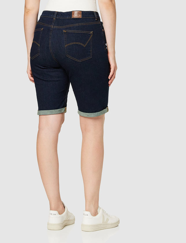 Short en jean bermuda Dickies Perfect Shape pour femme, bleu indigo délavé, 10