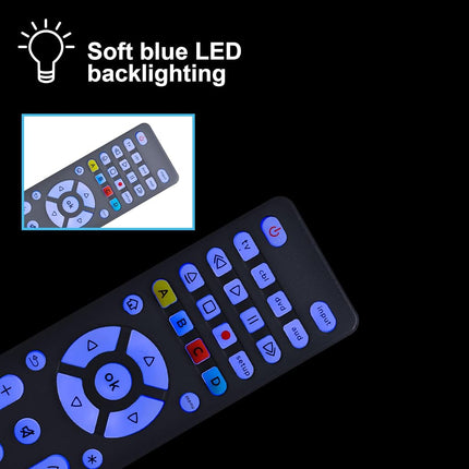 GE Backlit Universal Remote Control for Samsung, Vizio, LG, Sony, Sharp, Roku, Apple TV, TCL, Panasonic, Smart TV, Streaming Players, Blu-Ray, DVD, Simple Setup, 4-Device, Graphite, 48848