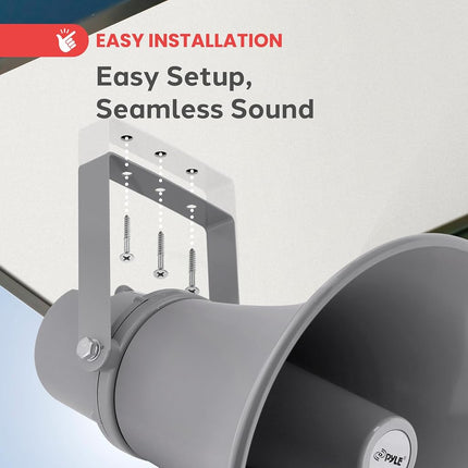 Pyle Outdoor PA Horn Speaker – 11" Waterproof Paging Loudspeaker Horn