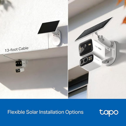 Tapo 2K Dual-Lens Pan/Tilt Outdoor Solar Wireless Cam, C645D KIT