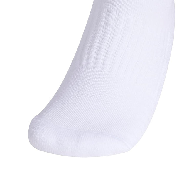 adidas Cushioned Low Cut Ankle Socks 3-Pairs Durable & Comfortable, White/Clear Onix Grey/3.0/Crew, L