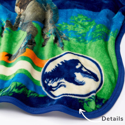 Manta de seda supersuave Jurassic World Dominion Rexy T-Rex de Franco para niños, 101,6 cm x 127 cm (producto con licencia oficial)