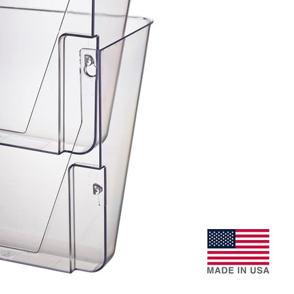 Officemate Wall File, Letter Size, Clear, 2 Pack (21404)