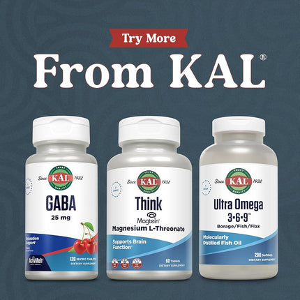 KAL Think Magnesium L-Threonate 2000 mg 60 Tablets