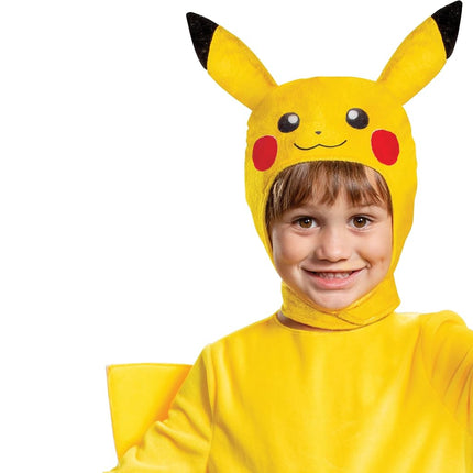 Disguise Pokémon Pikachu Jumpsuit Fancy Dress for Toddlers, Official Pokémon Licensed Deluxe Unisex Fancy Dress, with Fabric Hood and Attached Tail, 4-6 years