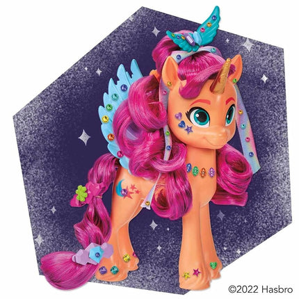 My Little Pony: Crea tu Magia Peinados con Cinta Sunny Starscout – Pony de 15 cm para Niños y Accesorios para el Cabello, Multicolor (F3873)